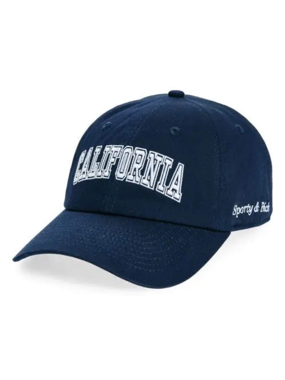 Sporty & Rich Navy 'California' Arch Logo Cap